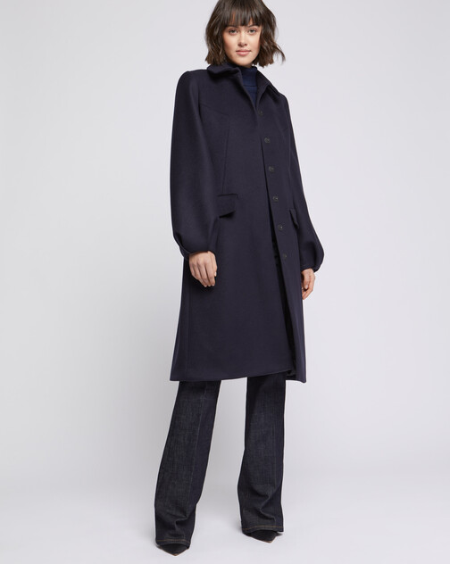 Long wool and cashmere coat