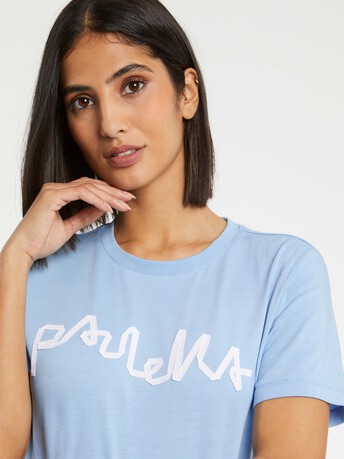 T-shirt PAULE KA en coton - Ciel