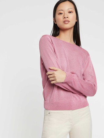 Pull en maille lurex - Bubble gum