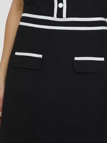 Jupe en jersey - Noir / blanc