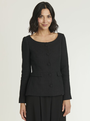 WOVEN SUIT JACKET - Noir