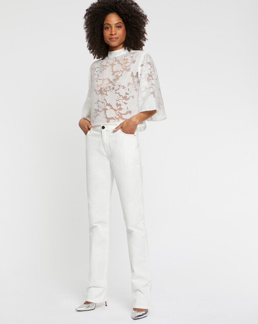 Pantalon regular en coton
