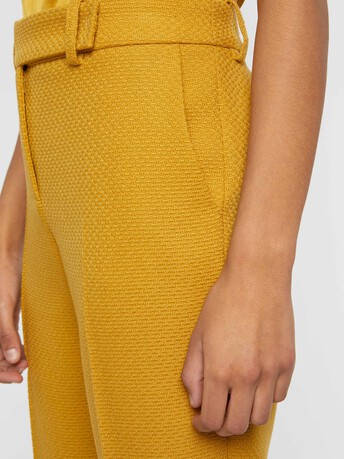 Wool cigarette pants - Ocre