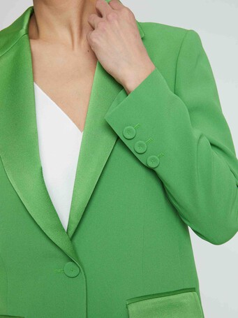 WOVEN SUIT JACKET - Green