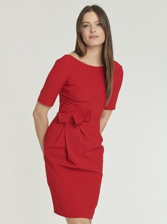 WOVEN DRESS - Rouge