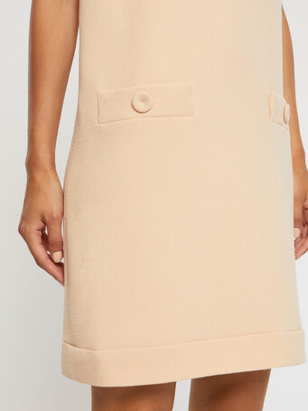 Robe courte à boutons en laine vierge - Gingembre