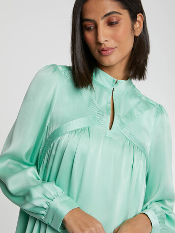 Silk babydoll dress - Menthe