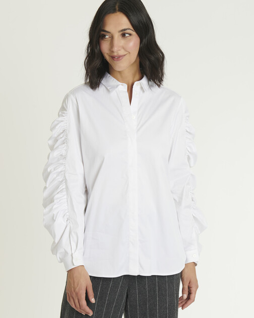 Chemise en popeline satinée