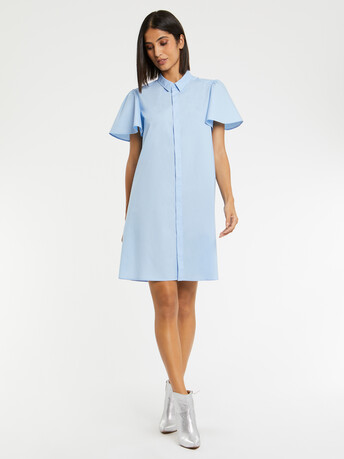 WOVEN DRESS - Sky blue