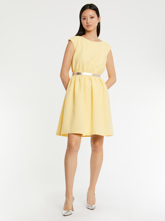 WOVEN DRESS - Straw