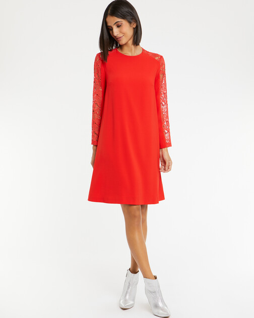 Robe en crêpe envers satin