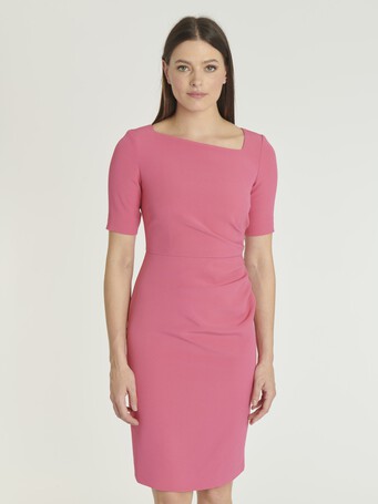 Robe en crêpe envers satin - Pink