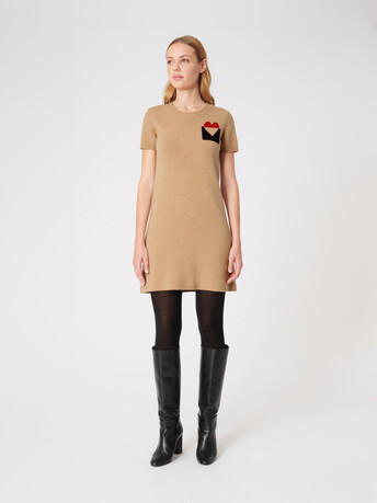 Wool and cashmere dress - Beige