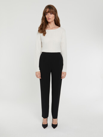 Gilet inversé en cachemire - Blanc casse