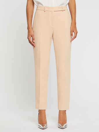 Double-wool crepe pants - Gingembre