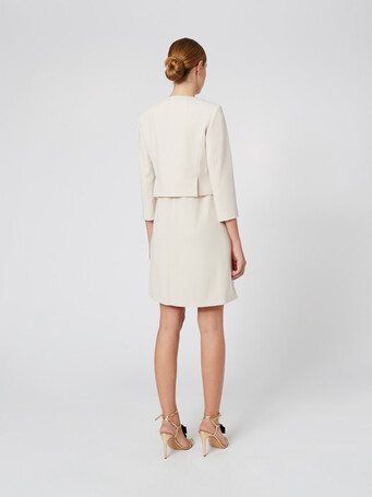 Satin-back crepe jacket - Coquille