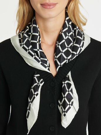 KNITTED CARDIGAN - Noir / blanc casse