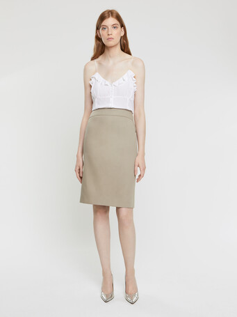 Jupe en coton couture - Taupe