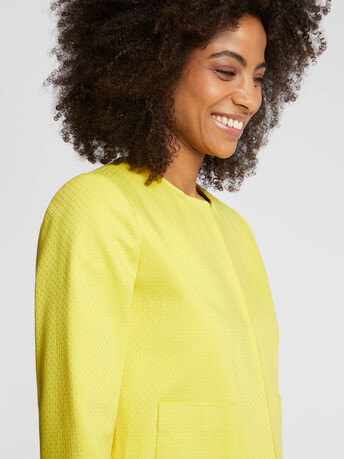Veste courte en jacquard plumetis - Soleil