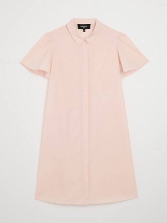 Robe courte en popeline de coton stretch - Dragee