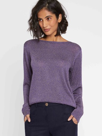 Pull en maille lurex - Raisin