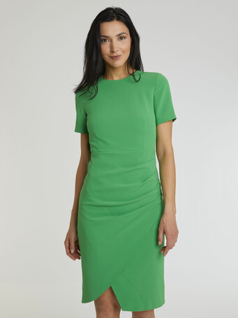 Robe en crêpe envers satin - Vert