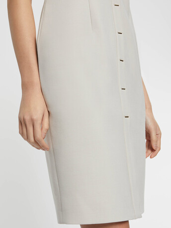 Robe droite boutonnée - Pierre
