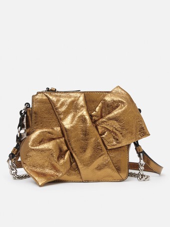 Bag in laminated leather - Or brillant