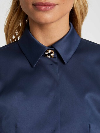Veste courte cintrée en satin - Orage
