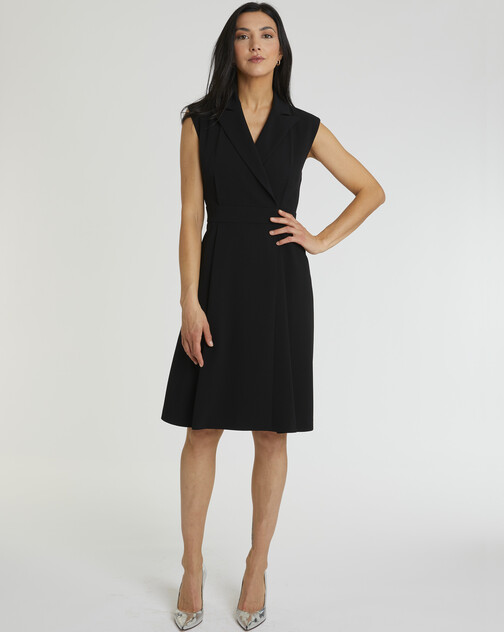 Robe en crêpe envers satin