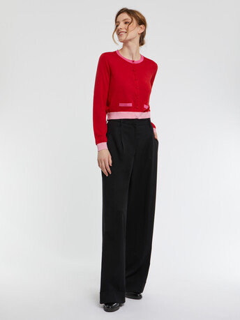 Cardigan en soie mélangée - Hibiscus/ bubble gum