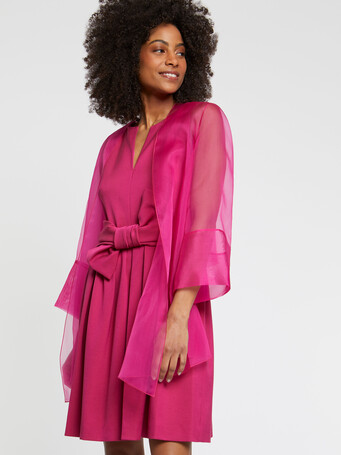 WOVEN SUIT JACKET - Fuchsia