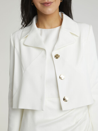 WOVEN SUIT JACKET - Off white