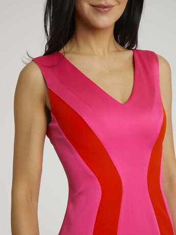 WOVEN DRESS - Rose shocking
