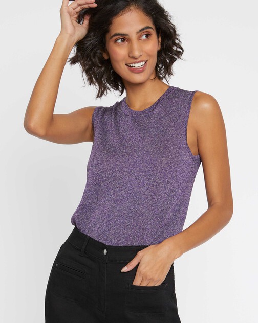 Débardeur en maille lurex