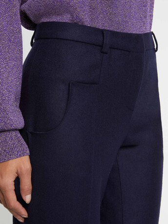 WOVEN PANTS - Navy blue