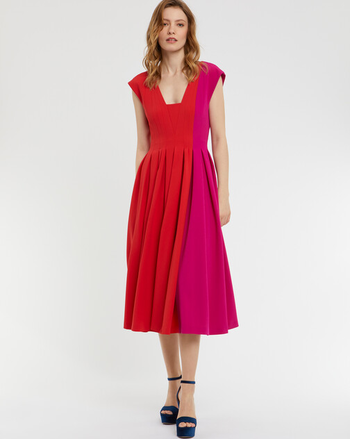 Robe midi volumineuse en crêpe