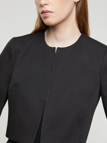 Cotton couture cropped jacket - Noir