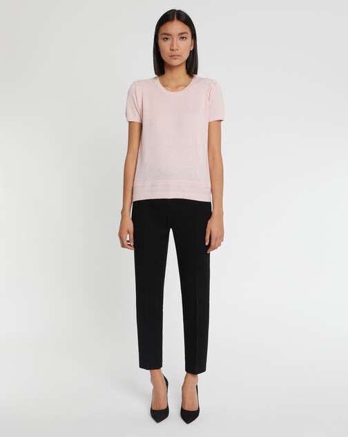 Pull manches courtes en cachemire