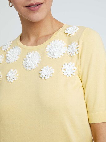 Pull en coton - Paille