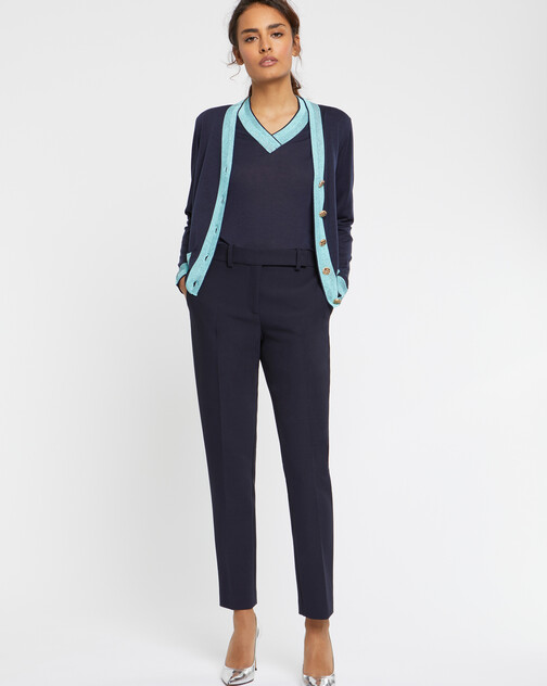 Cardigan en soie à boutons bijou