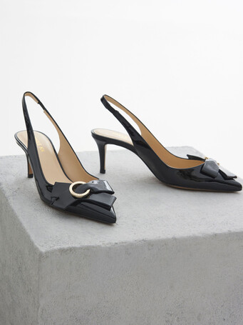 Patent leather court shoes - Noir