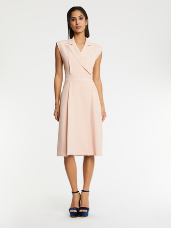 Robe en crêpe envers satin - Dragee
