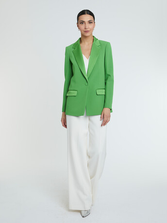 Veste en crêpe envers satin - Vert