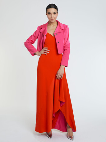 WOVEN SUIT JACKET - Rose shocking