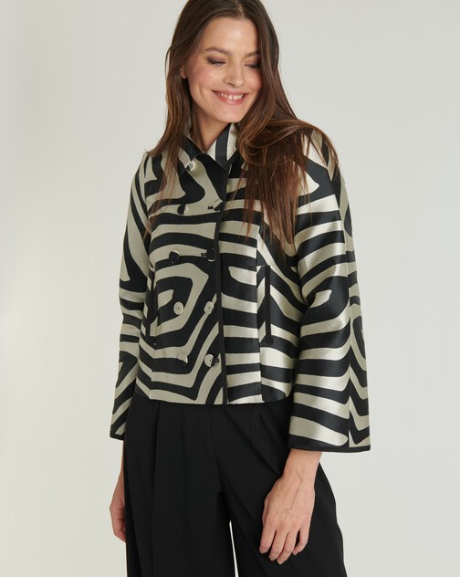 Veste courte en Jacquard zébré