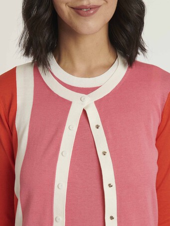 CARDIGAN - Pink / orange