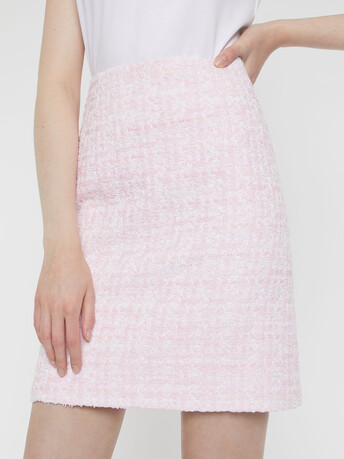 Jupe en tweed ruban - Opale