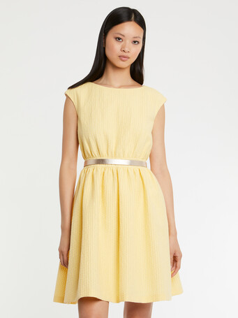WOVEN DRESS - Straw