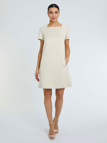 WOVEN DRESS - Nougat